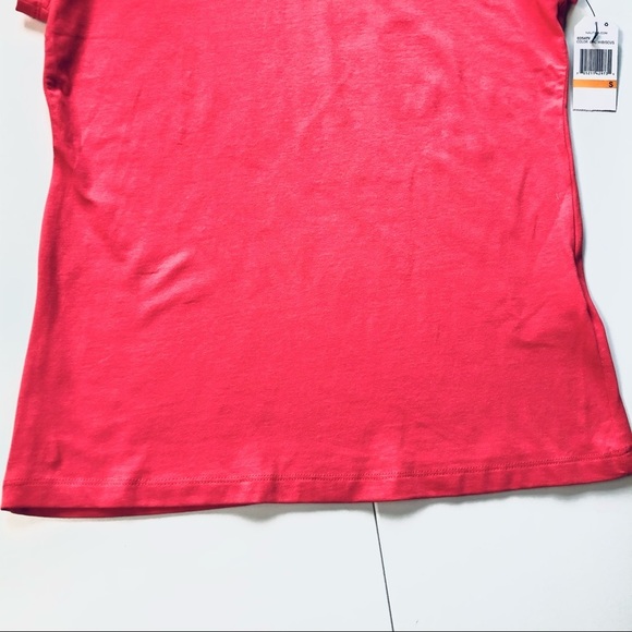 NAUTICA Womens Red Solid T-Shirt Short Sleeve V-Neck Size S MWOT - Picture 7 of 11